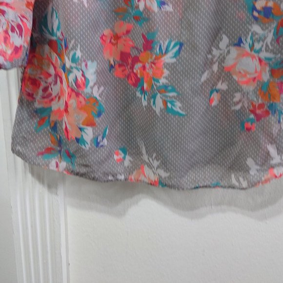 Arizona Sheer Rose Summer Top Super Lightweight Comfortable Flirty Comfort Wear - Picture 5 of 7